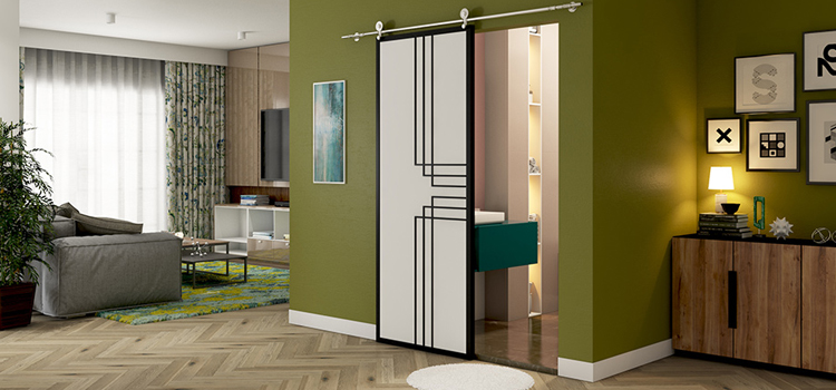 sliding bathroom door installation in North Port